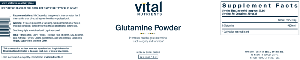 Product image for Glutamine Powder 9600mg.