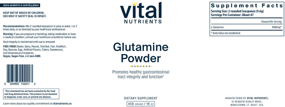 Product image for Glutamine Powder 9600mg.