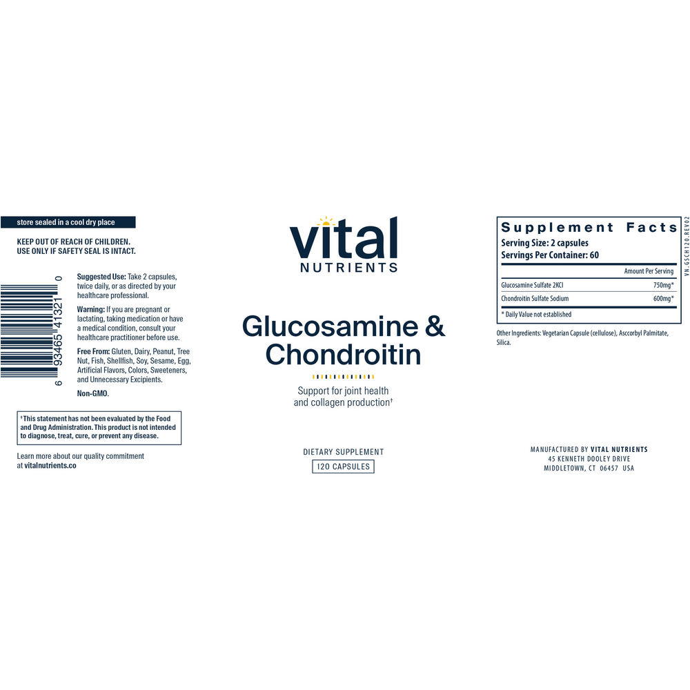 Product image for Glucosamine and Chondroitin Sulfate.