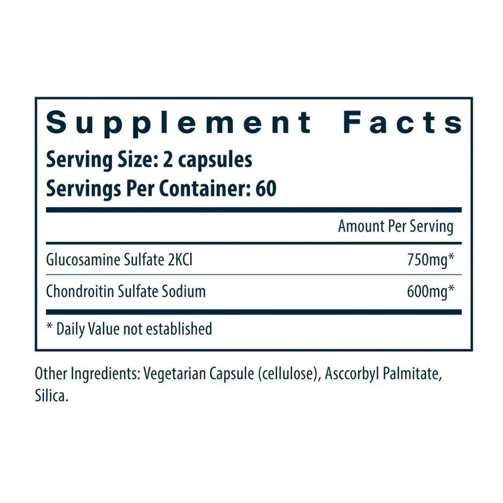 Product image for Glucosamine and Chondroitin Sulfate.