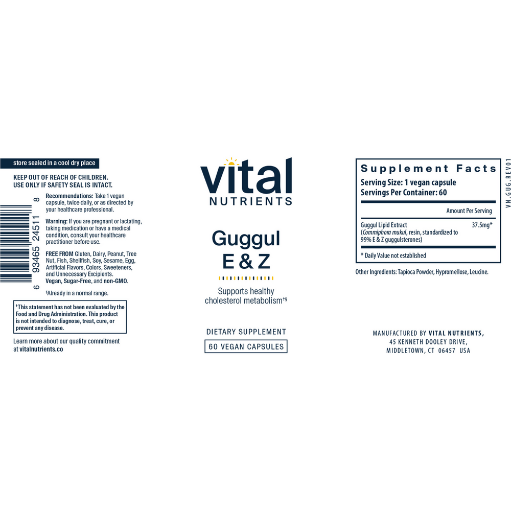 Product image for Guggul E &amp; Z 99% standardized extract.