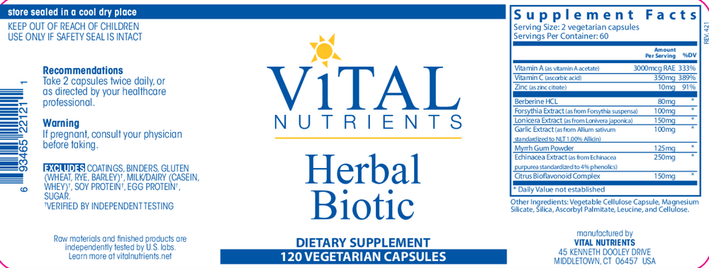 Product image for Herbal Biotic.