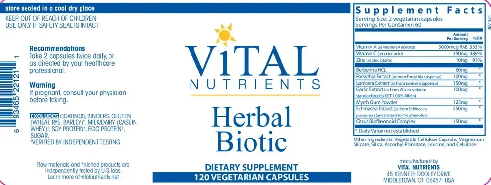 Product image for Herbal Biotic.