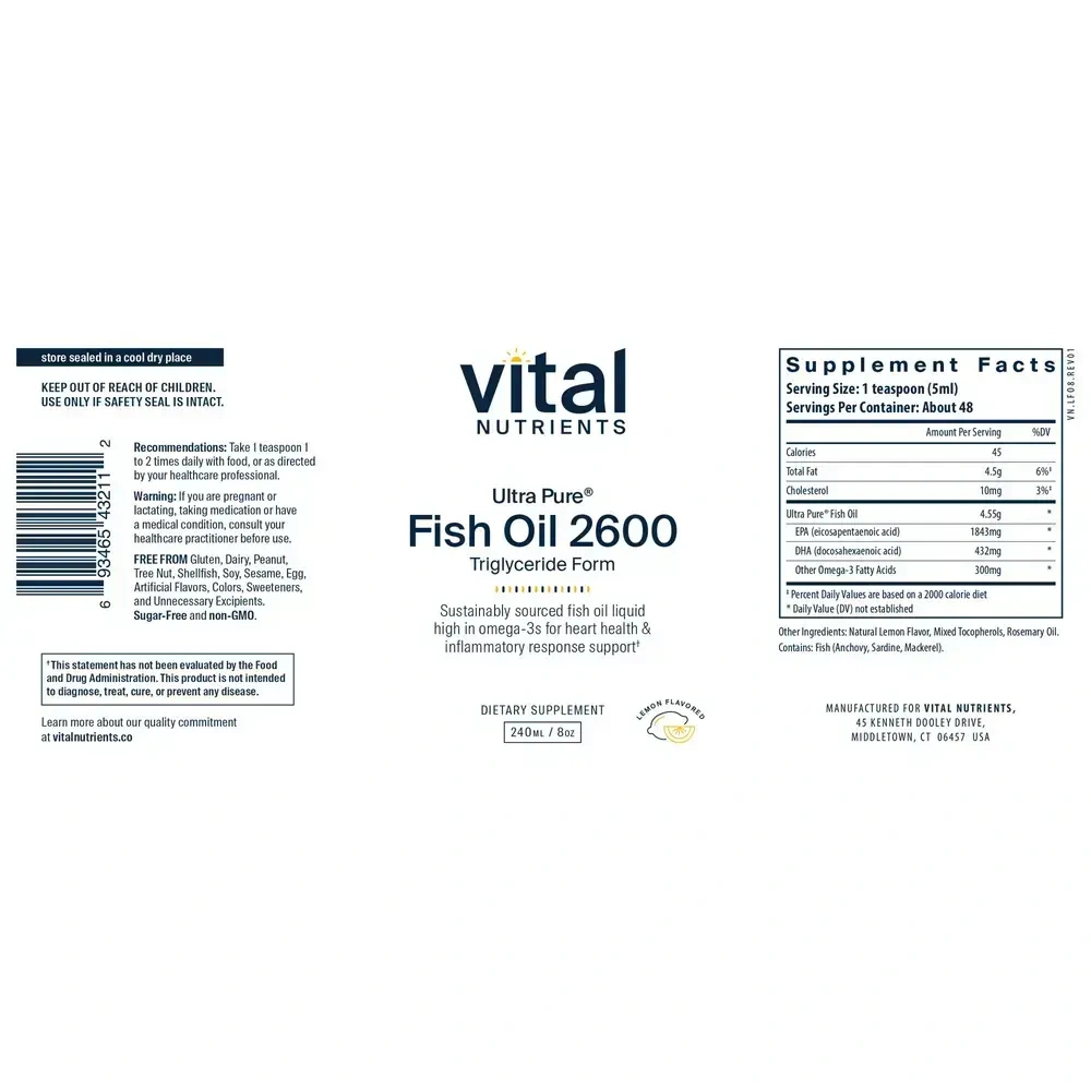 Product image for Ultra Pure® Fish Oil 2600.