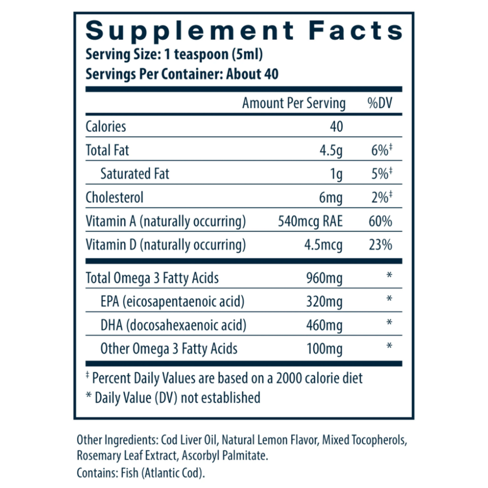 Product image for Ultra Pure® Cod Liver Oil.