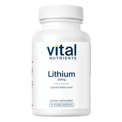 Lithium (orotate) 20mg 90 capsules