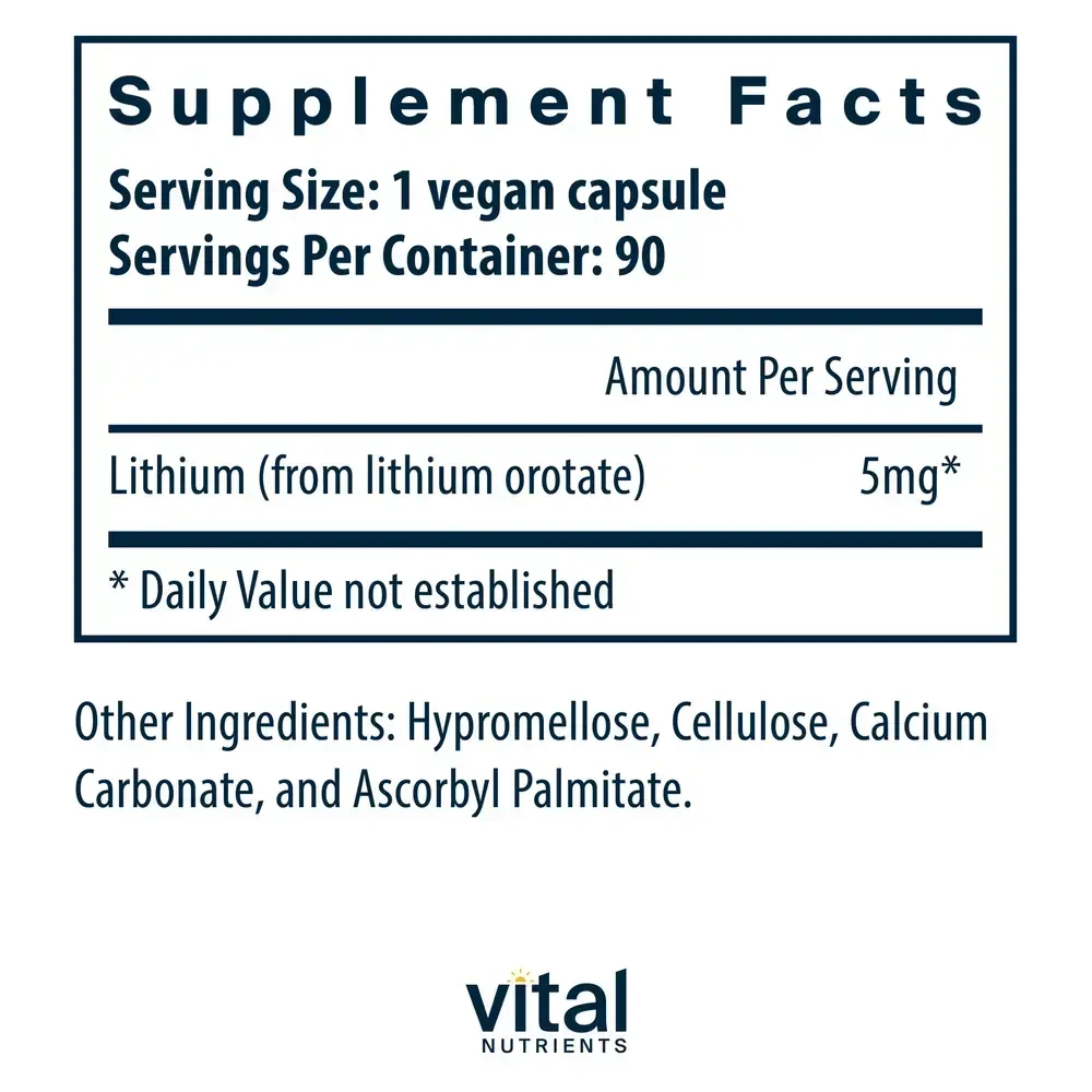 Product image for Lithium Orotate 5mg.