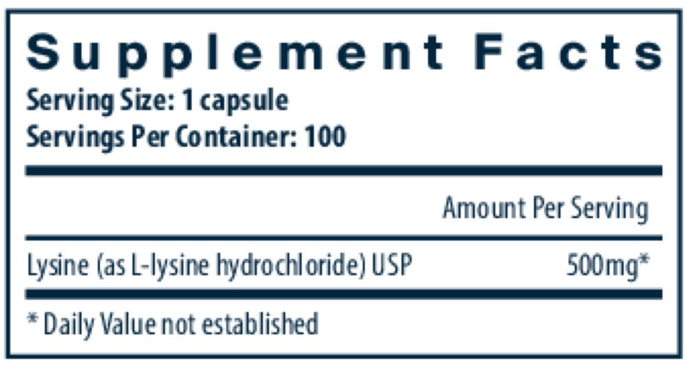 Product image for Lysine 500mg.