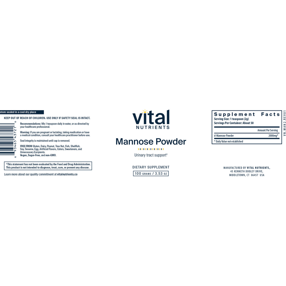 Product image for Mannose Powder (Urinary Tract Support).
