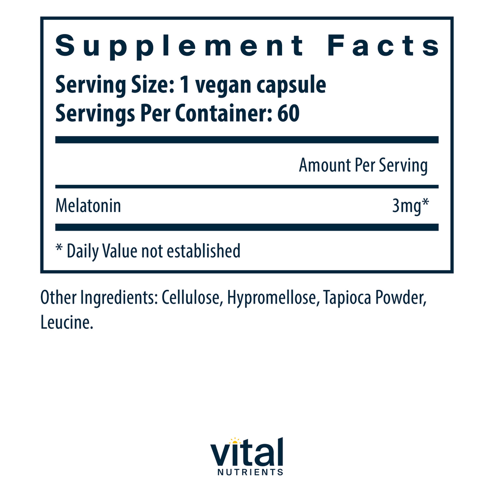 Product image for Melatonin 3mg.