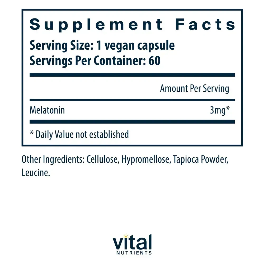 Product image for Melatonin 3mg.