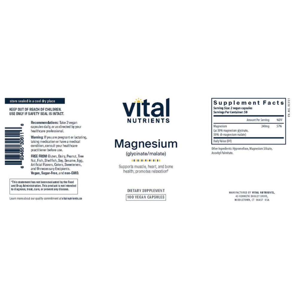 Product image for Magnesium (glycinate/malate).