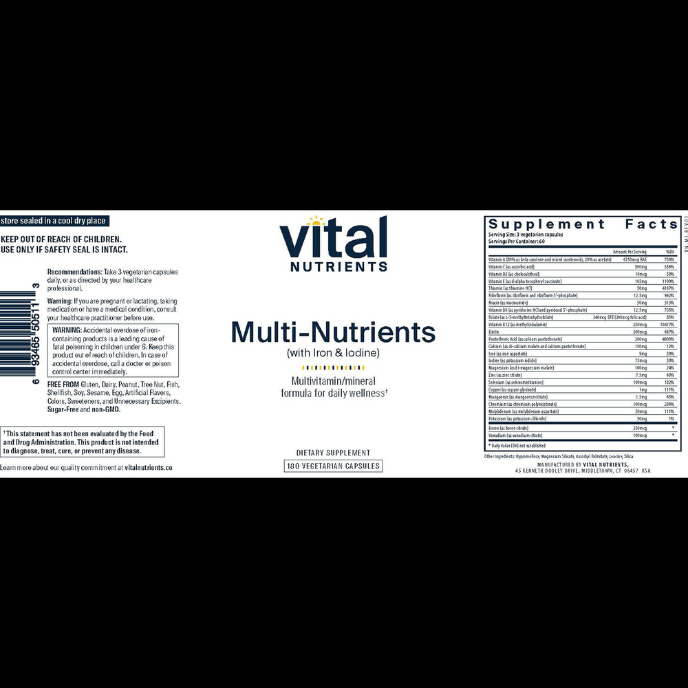 Product image for Multi-Nutrients w&#x2F;Iron and Iodine.