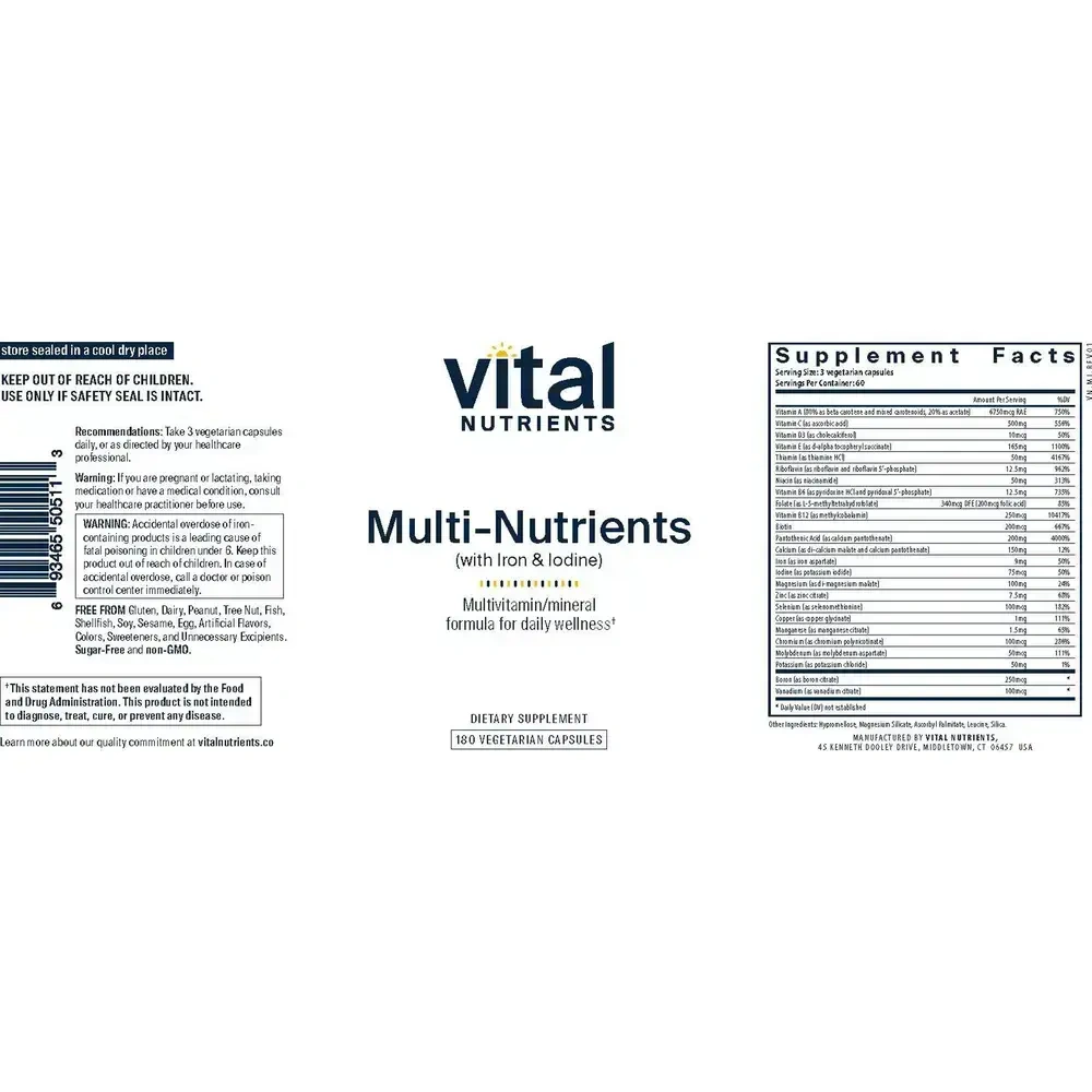 Product image for Multi-Nutrients w/Iron and Iodine.
