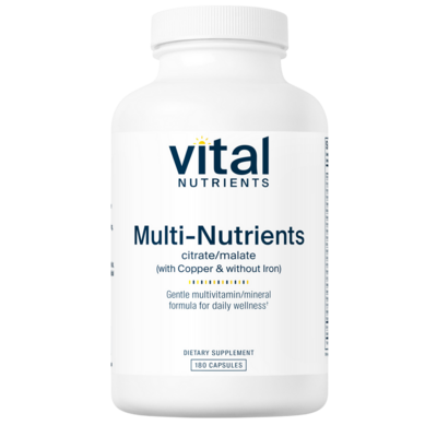 Multi-Nutrients 2 Citrate/Malate Formula (with Copper & without Iron) 180 capsules
