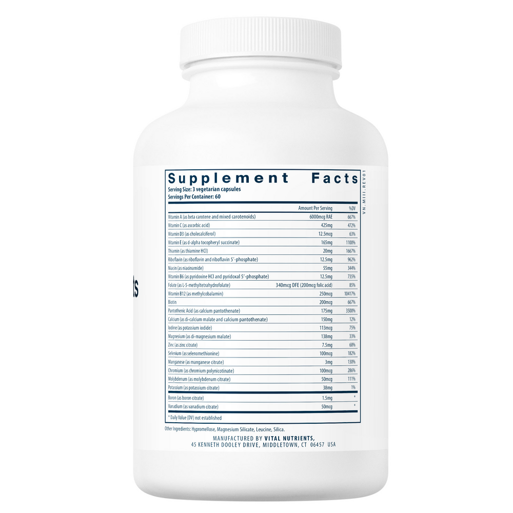 Product image for Multi-Nutrients 3 Citrate/Malate (without Copper &amp; without Iron).