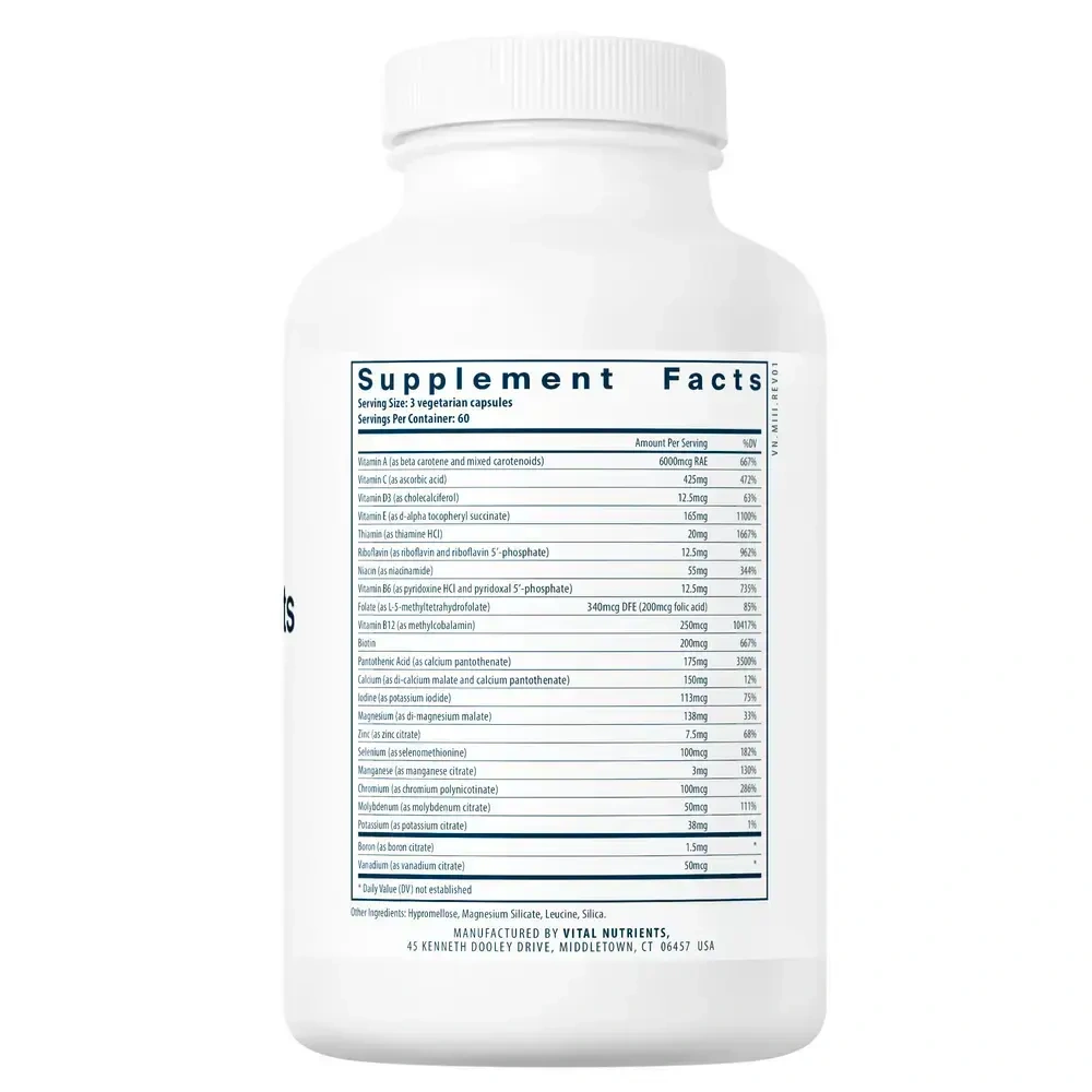 Product image for Multi-Nutrients 3 Citrate/Malate (without Copper &amp; without Iron).
