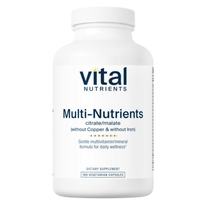 Multi-Nutrients 3 Citrate/Malate (without Copper & without Iron) 180 capsules