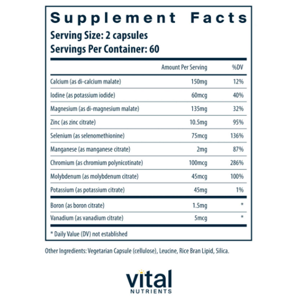 Product image for Multi-Minerals Citrate/Malate Formula (No Copper or Iron).