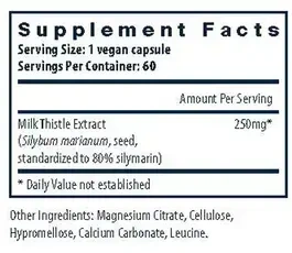 Product image for Milk Thistle Extract 250mg.