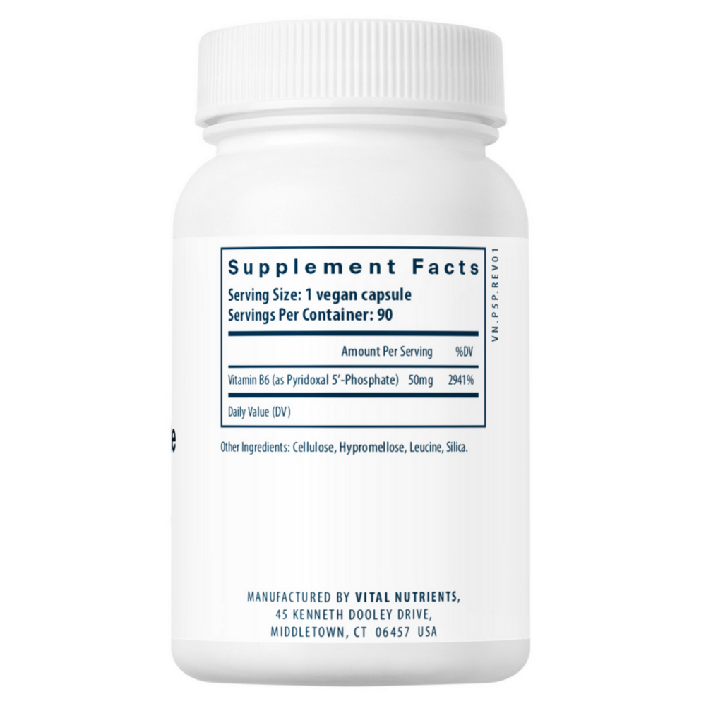 Product image for Pyridoxal-5-Phosphate 50mg with Active form of Vitamin B6.