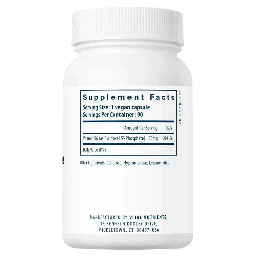 Product image for Pyridoxal-5-Phosphate 50mg with Active form of Vitamin B6.
