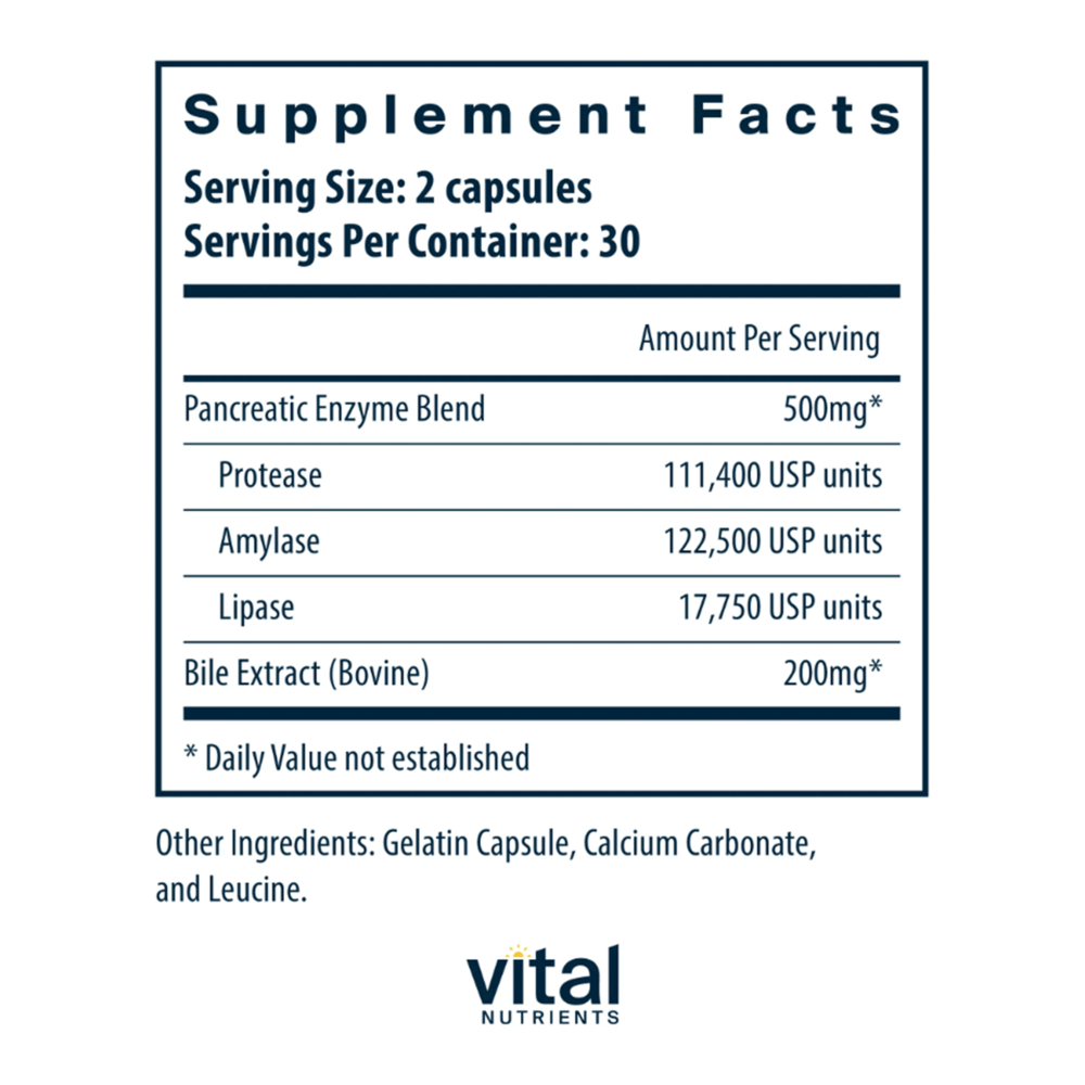 Product image for Pancreatin and Ox Bile.