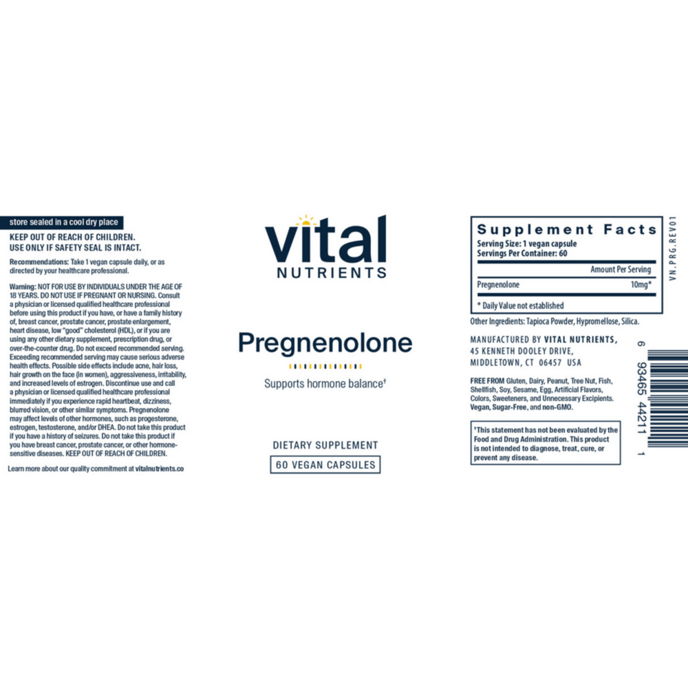 Product image for Pregnenolone 10mg.