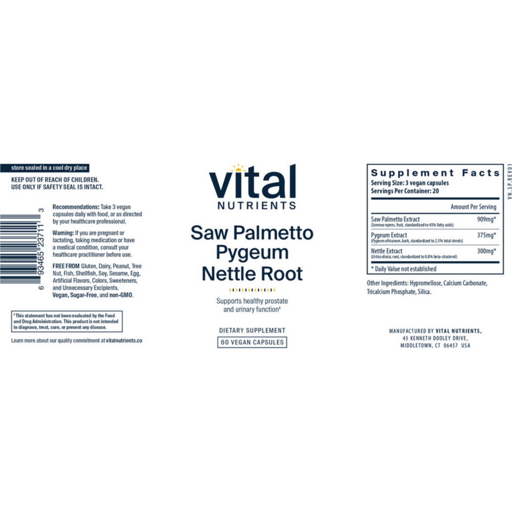 Product image for Saw Palmetto Pygeum Nettle Root.