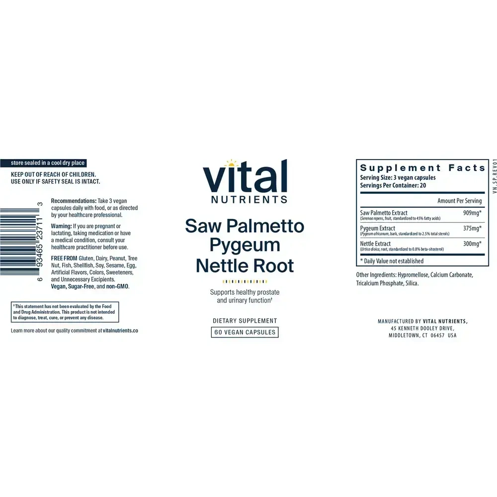 Product image for Saw Palmetto Pygeum Nettle Root.