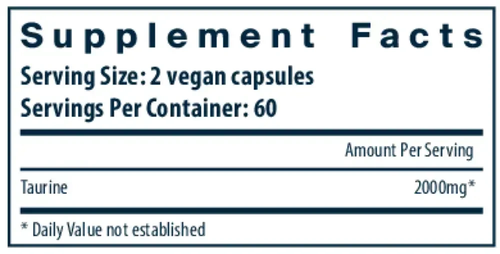 Product image for Taurine 1000mg.
