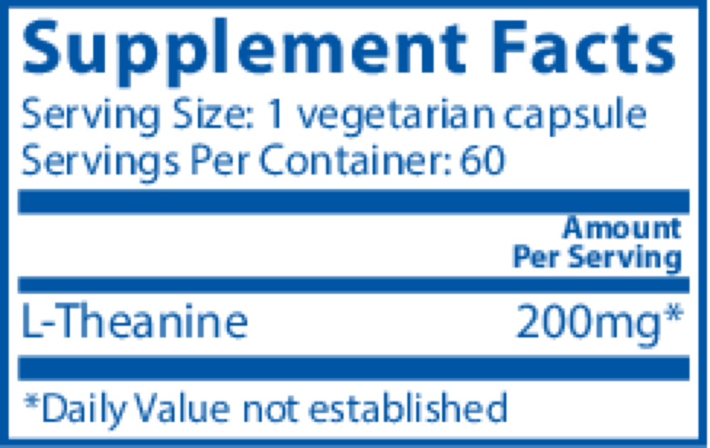 Product image for L-Theanine 200mg.