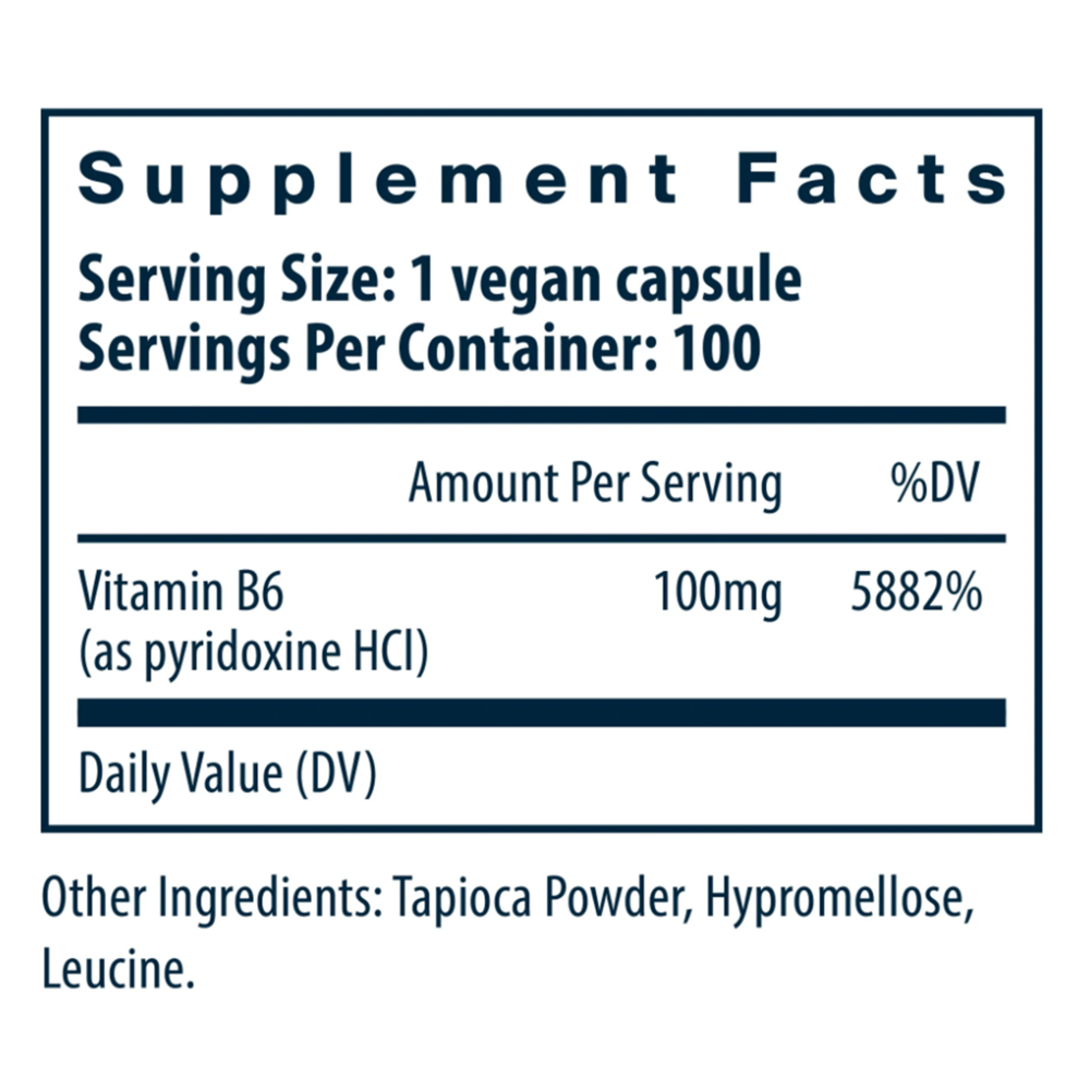 Product image for Vitamin B6 100mg.