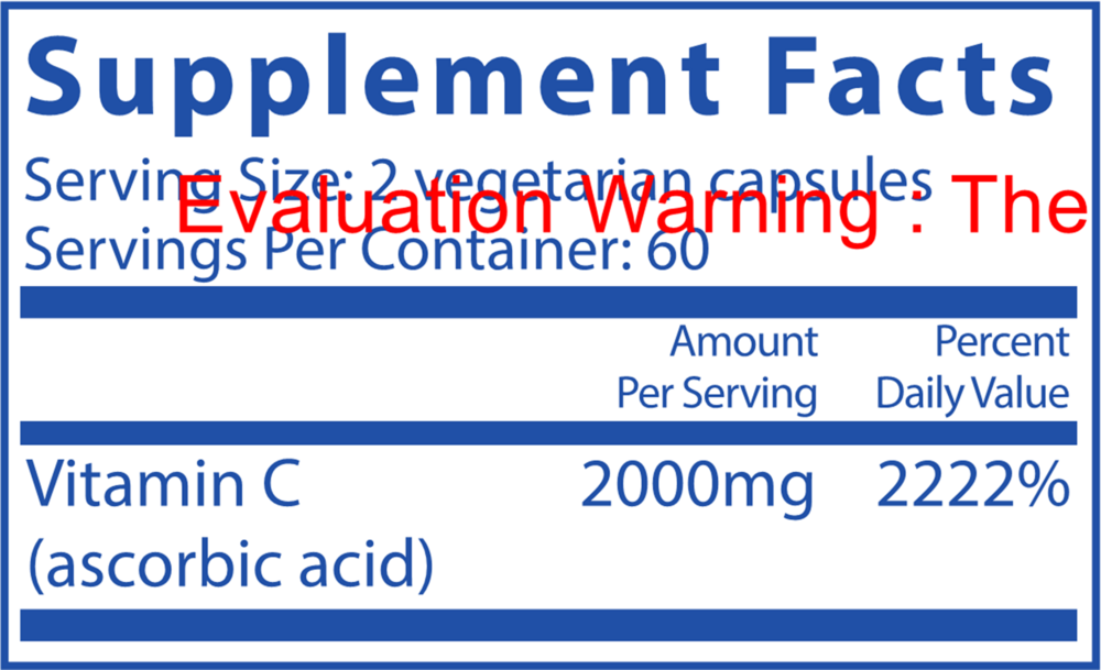 Product image for Vitamin C (100% pure ascorbic acid) 1000mg.