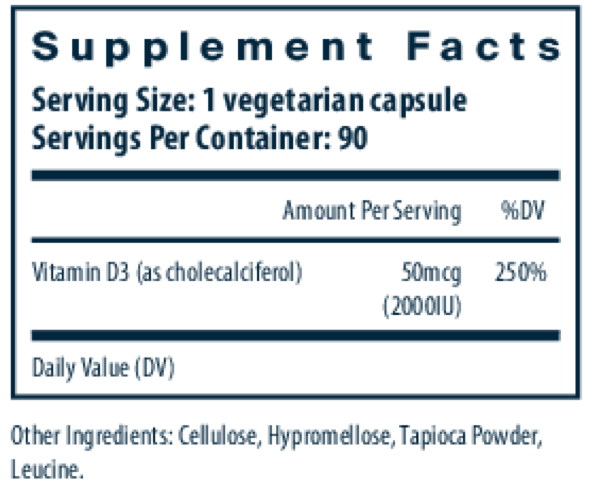Product image for Vitamin D3 2000IU VEG.