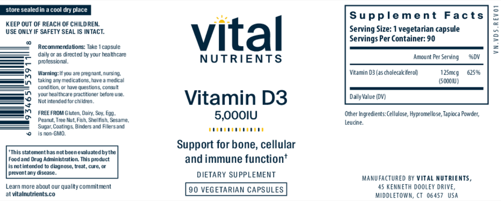 Product image for Vitamin D3 5000IU.