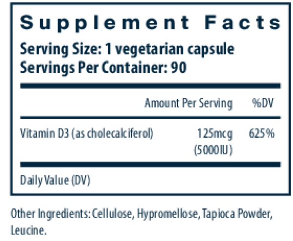 Product image for Vitamin D3 5000IU.