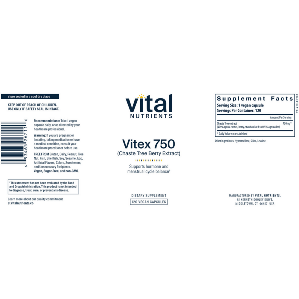 Product image for Vitex 750 (Chaste Tree Berry Extract).