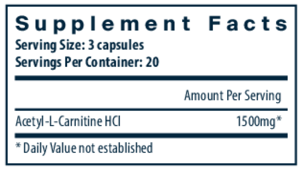 Product image for Acetyl L-Carnitine 500mg.