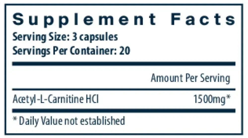 Product image for Acetyl L-Carnitine 500mg.
