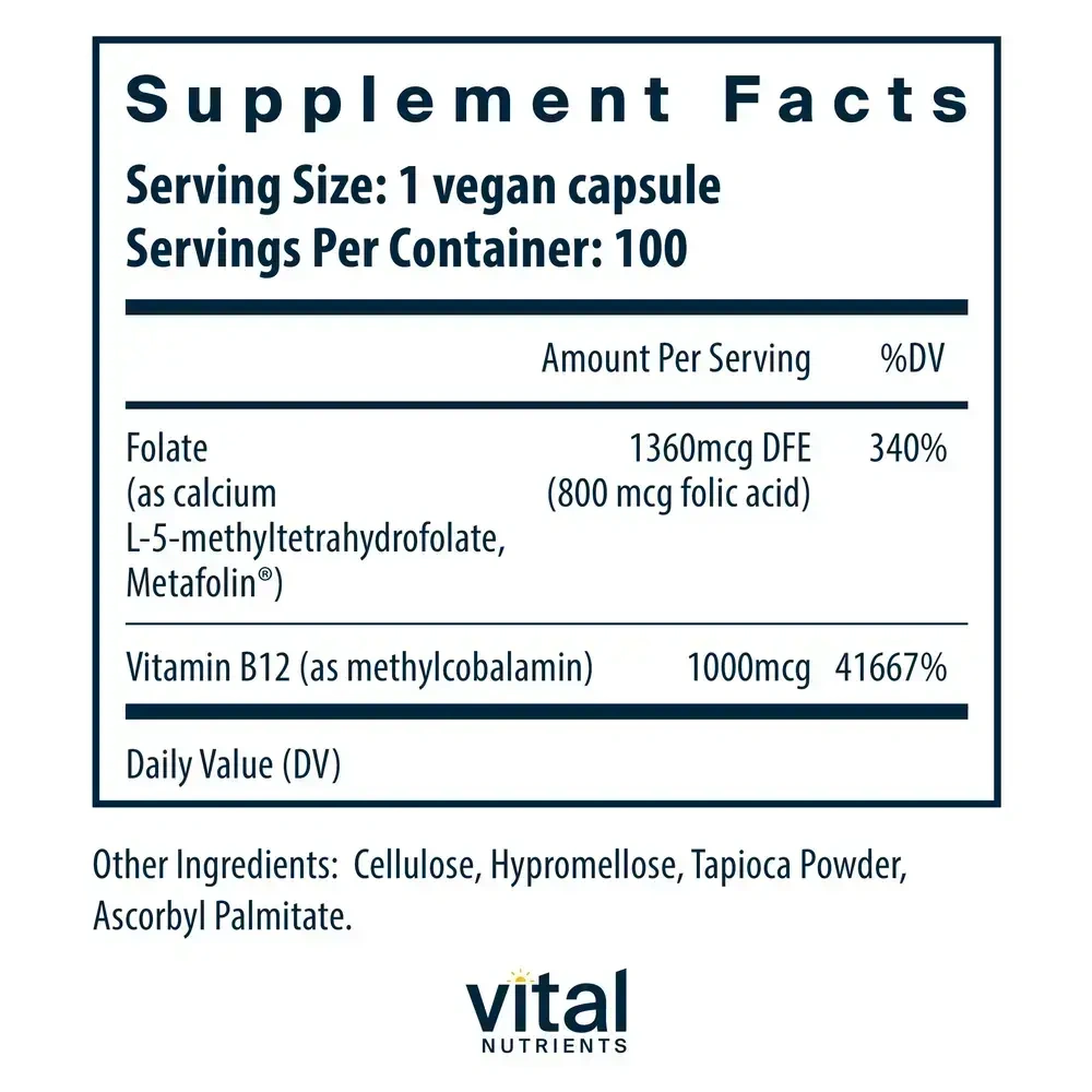 Product image for B-12/Methyl Folate 1000mcg/800mcg.