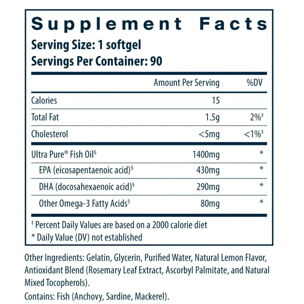 Product image for Ultra Pure® Fish Oil 800.