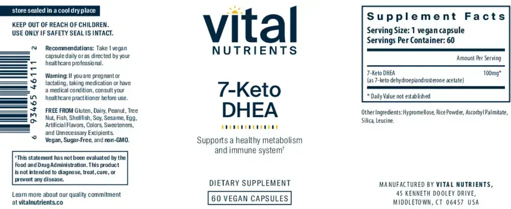 Product image for 7-Keto DHEA 100mg.