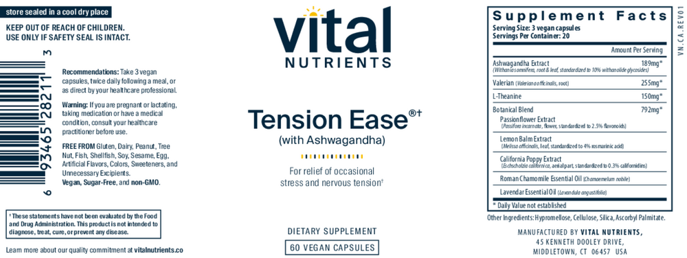 Product image for Tension Ease® with Ashwagandha.