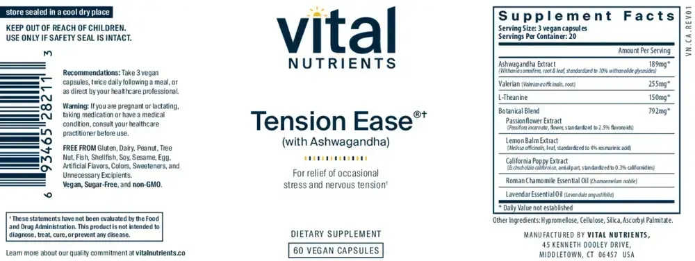 Product image for Tension Ease® with Ashwagandha.
