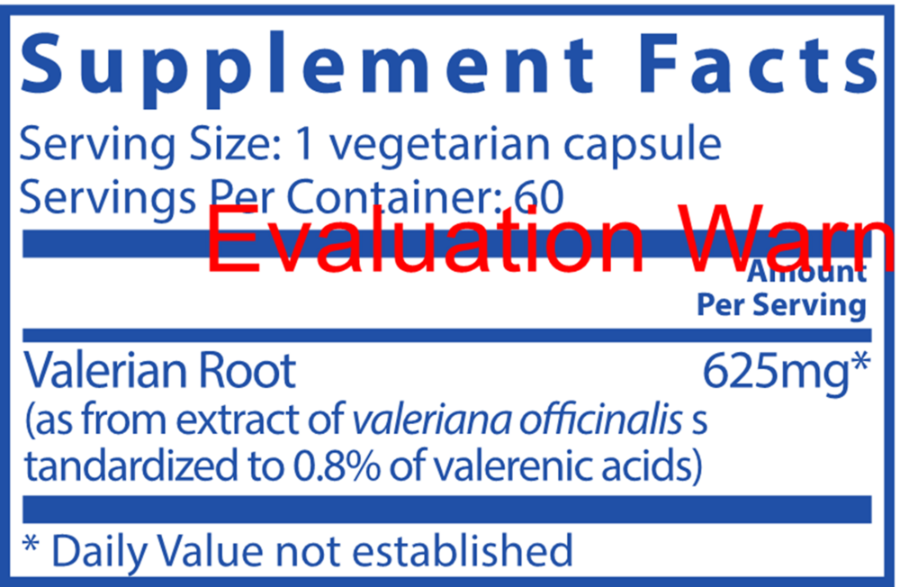 Product image for Valerian Root 625mg.