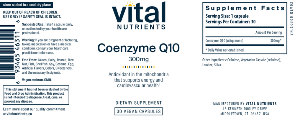 Product image for CoEnzyme Q10 300mg.