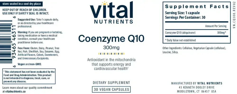 Product image for CoEnzyme Q10 300mg.