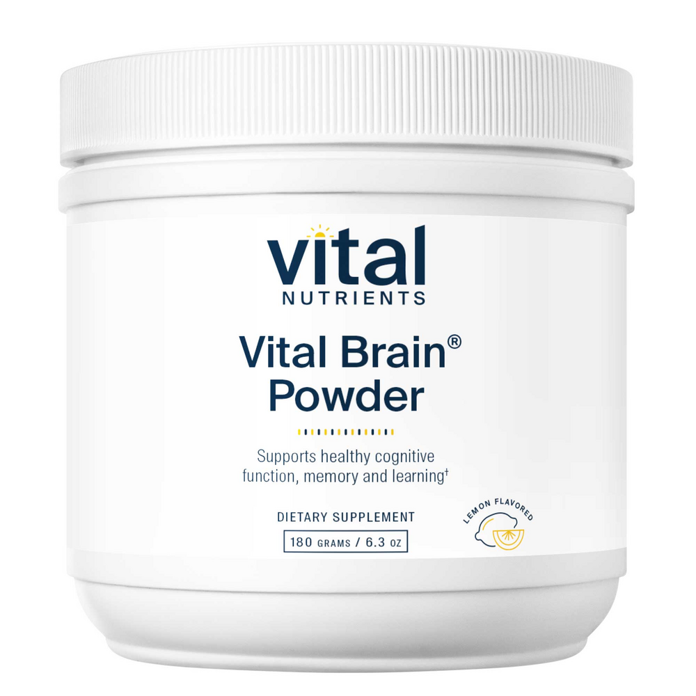 Product image for Vital Brain® Powder with GPC, ALC, and PS, Lemon Flavor.