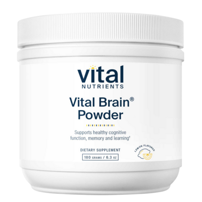Vital Brain® Powder with GPC, ALC, and PS, Lemon Flavor 180 Grams